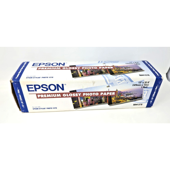 Epson S041738 Premium Glossy Photo Paper Roll 13" x 32.8' For Epson Stylus 1270